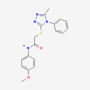 N-(4-methoxyphenyl)-2-[(5-methyl-4-phenyl-4H-1,2,4-triazol-3-yl)sulfanyl]acetamide