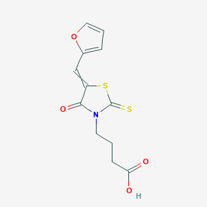 4-[(5e)-5-(2-Furylmethylene)-4-oxo-2-thioxo-1,3-thiazolidin-3-yl]butanoic acid