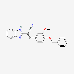 (2E)-2-(1H-1,3-Benzodiazol-2-YL)-3-[4-(benzyloxy)-3-methoxyphenyl]prop-2-enenitrile