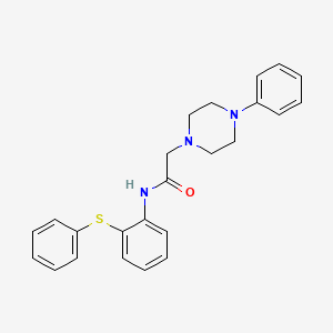 molecular formula C24H25N3OS B10807067 2-(4-phenylpiperazin-1-yl)-N-(2-phenylsulfanylphenyl)acetamide 