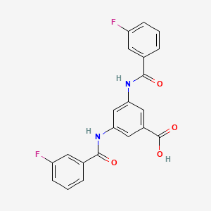 molecular formula C21H14F2N2O4 B10807070 3,5-Bis{[(3-fluorophenyl)carbonyl]amino}benzoic acid 