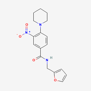 N-(furan-2-ylmethyl)-3-nitro-4-piperidin-1-ylbenzamide