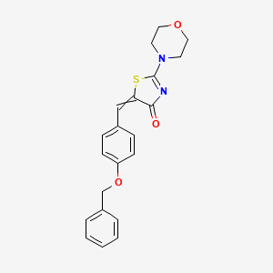 2-Morpholin-4-yl-5-[(4-phenylmethoxyphenyl)methylidene]-1,3-thiazol-4-one