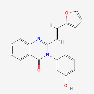 molecular formula C20H14N2O3 B10807111 2-[(E)-2-(furan-2-yl)ethenyl]-3-(3-hydroxyphenyl)quinazolin-4(3H)-one 