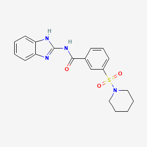 N-(1H-benzimidazol-2-yl)-3-piperidin-1-ylsulfonylbenzamide