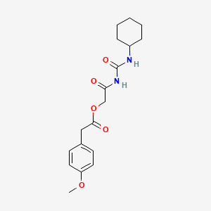 molecular formula C18H24N2O5 B10807185 [2-(Cyclohexylcarbamoylamino)-2-oxoethyl] 2-(4-methoxyphenyl)acetate 