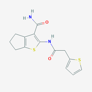 2-[(2-thiophen-2-ylacetyl)amino]-5,6-dihydro-4H-cyclopenta[b]thiophene-3-carboxamide