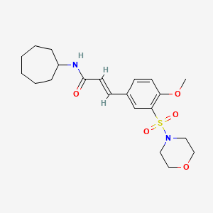 (E)-N-Cycloheptyl-3-(4-methoxy-3-(morpholinosulfonyl)phenyl)acrylamide