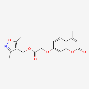 (3,5-Dimethyl-1,2-oxazol-4-yl)methyl 2-(4-methyl-2-oxochromen-7-yl)oxyacetate