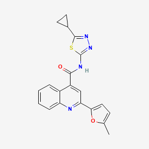 N-(5-cyclopropyl-1,3,4-thiadiazol-2-yl)-2-(5-methylfuran-2-yl)quinoline-4-carboxamide