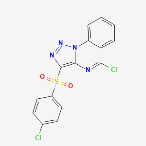 5-Chloro-3-(4-chlorophenyl)sulfonyltriazolo[1,5-a]quinazoline