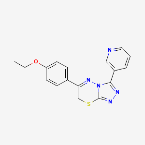 molecular formula C17H15N5OS B10807301 6-(4-ethoxyphenyl)-3-(pyridin-3-yl)-7H-[1,2,4]triazolo[3,4-b][1,3,4]thiadiazine 