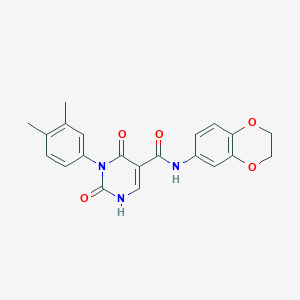 N-(2,3-dihydro-1,4-benzodioxin-6-yl)-3-(3,4-dimethylphenyl)-2,4-dioxo-1H-pyrimidine-5-carboxamide