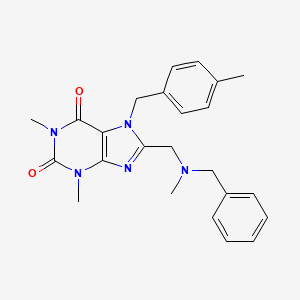 8-{[benzyl(methyl)amino]methyl}-1,3-dimethyl-7-(4-methylbenzyl)-3,7-dihydro-1H-purine-2,6-dione