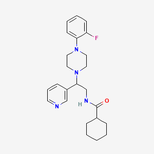 N-{2-[4-(2-fluorophenyl)piperazin-1-yl]-2-pyridin-3-ylethyl}cyclohexanecarboxamide