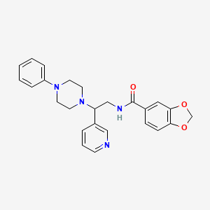 N-[2-(4-phenylpiperazin-1-yl)-2-pyridin-3-ylethyl]-1,3-benzodioxole-5-carboxamide