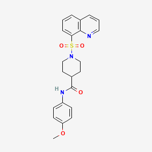 N-(4-Methoxyphenyl)-1-(quinolin-8-ylsulfonyl)piperidine-4-carboxamide