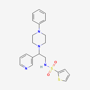 N-[2-(4-phenylpiperazin-1-yl)-2-pyridin-3-ylethyl]thiophene-2-sulfonamide