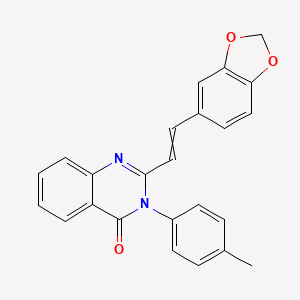 2-[2-(1,3-Benzodioxol-5-yl)ethenyl]-3-(4-methylphenyl)quinazolin-4-one