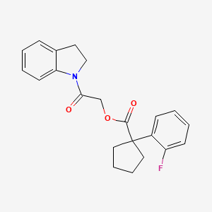 [2-(2,3-Dihydroindol-1-yl)-2-oxoethyl] 1-(2-fluorophenyl)cyclopentane-1-carboxylate