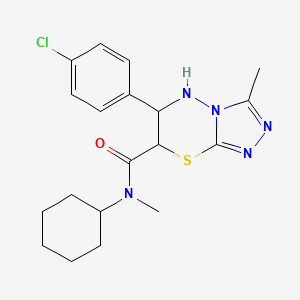 6-(4-chlorophenyl)-N-cyclohexyl-N,3-dimethyl-6,7-dihydro-5H-[1,2,4]triazolo[3,4-b][1,3,4]thiadiazine-7-carboxamide