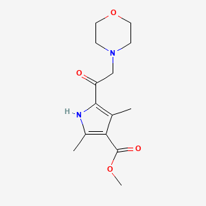 molecular formula C14H20N2O4 B10807411 methyl 2,4-dimethyl-5-(morpholin-4-ylacetyl)-1H-pyrrole-3-carboxylate 