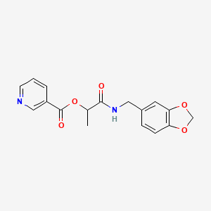 [1-(1,3-Benzodioxol-5-ylmethylamino)-1-oxopropan-2-yl] pyridine-3-carboxylate