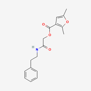 molecular formula C17H19NO4 B10807423 [2-Oxo-2-(2-phenylethylamino)ethyl] 2,5-dimethylfuran-3-carboxylate 