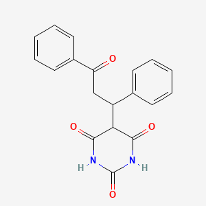 molecular formula C19H16N2O4 B10807424 5-(3-Oxo-1,3-diphenylpropyl)-2,4,6(1H,3H,5H)-pyrimidinetrione 