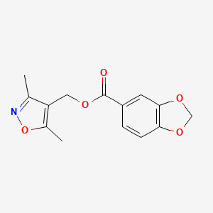 (3,5-Dimethyl-1,2-oxazol-4-yl)methyl 1,3-benzodioxole-5-carboxylate