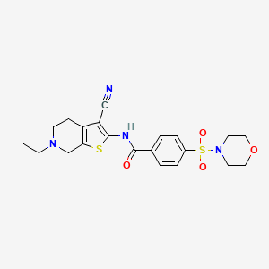 N-(3-cyano-6-propan-2-yl-5,7-dihydro-4H-thieno[2,3-c]pyridin-2-yl)-4-morpholin-4-ylsulfonylbenzamide