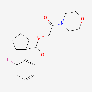 (2-Morpholin-4-yl-2-oxoethyl) 1-(2-fluorophenyl)cyclopentane-1-carboxylate