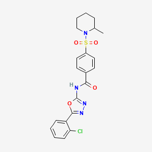 N-(5-(2-chlorophenyl)-1,3,4-oxadiazol-2-yl)-4-((2-methylpiperidin-1-yl)sulfonyl)benzamide