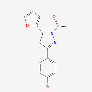 1-[5-(4-Bromophenyl)-3-(furan-2-yl)-3,4-dihydropyrazol-2-yl]ethanone