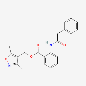 (3,5-Dimethyl-1,2-oxazol-4-yl)methyl 2-[(2-phenylacetyl)amino]benzoate