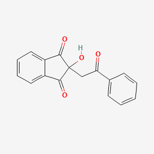 molecular formula C17H12O4 B10807564 2-Hydroxy-2-(2-oxo-2-phenylethyl)-1H-indene-1,3(2H)-dione 