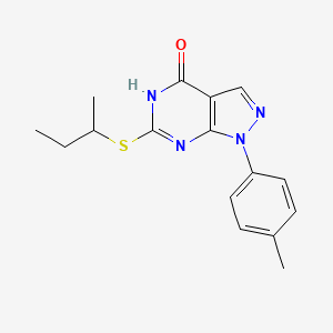 molecular formula C16H18N4OS B10807577 6-(butan-2-ylthio)-1-(4-methylphenyl)-2H-pyrazolo[3,4-d]pyrimidin-4-one 