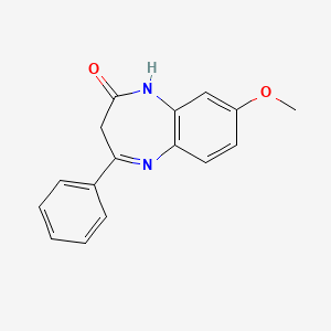 molecular formula C16H14N2O2 B10807585 8-Methoxy-4-phenyl-2,3-dihydro-1h-1,5-benzodiazepin-2-one 