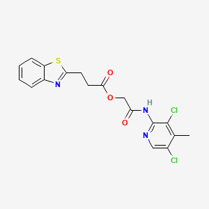 [2-[(3,5-Dichloro-4-methylpyridin-2-yl)amino]-2-oxoethyl] 3-(1,3-benzothiazol-2-yl)propanoate