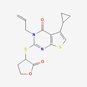 5-Cyclopropyl-2-(2-oxooxolan-3-yl)sulfanyl-3-prop-2-enylthieno[2,3-d]pyrimidin-4-one