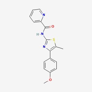 N-[4-(4-methoxyphenyl)-5-methyl-1,3-thiazol-2-yl]pyridine-2-carboxamide