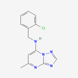 molecular formula C13H12ClN5 B10807609 N-(2-chlorobenzyl)-5-methyl[1,2,4]triazolo[1,5-a]pyrimidin-7-amine 