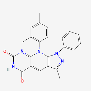 9-(2,4-Dimethyl-phenyl)-3-methyl-1-phenyl-1,9-dihydro-1,2,6,8,9-pentaaza-cyclopenta[b]naphthalene-5,7-dione