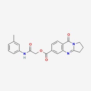 [2-(3-methylanilino)-2-oxoethyl] 9-oxo-2,3-dihydro-1H-pyrrolo[2,1-b]quinazoline-6-carboxylate