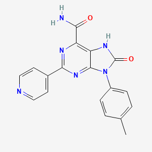 9-(4-Methylphenyl)-8-oxo-2-(pyridin-4-YL)-8,9-dihydro-7H-purine-6-carboxamide