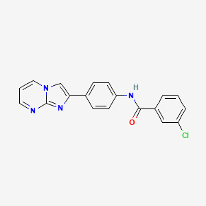 3-Chloro-N-(4-{imidazo[1,2-A]pyrimidin-2-YL}phenyl)benzamide