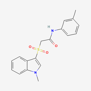 2-(1-methylindol-3-yl)sulfonyl-N-(3-methylphenyl)acetamide