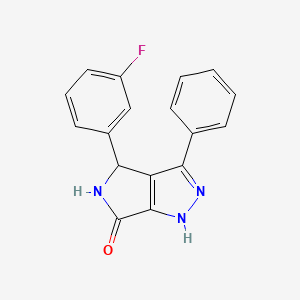 4-(3-fluorophenyl)-3-phenyl-4,5-dihydro-1H-pyrrolo[3,4-c]pyrazol-6-one