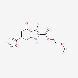 2-Propan-2-yloxyethyl 6-(furan-2-yl)-3-methyl-4-oxo-1,5,6,7-tetrahydroindole-2-carboxylate