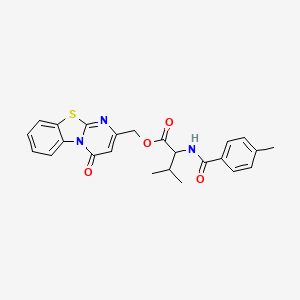 (4-Oxopyrimido[2,1-b][1,3]benzothiazol-2-yl)methyl 3-methyl-2-[(4-methylbenzoyl)amino]butanoate